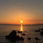 coucher de soleil sur les îles Sanguinaires